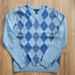 Banana Republic Argyle V-Neck Sweater